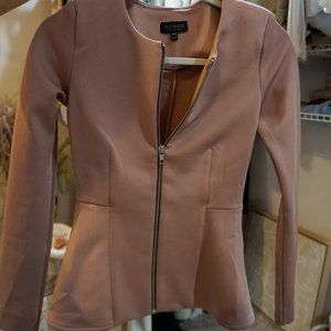 Topshop Peplum Scuba Jacket